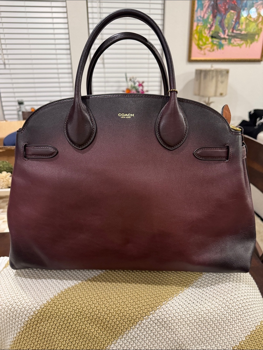 Coach empire 38 Deep Burgundy Leather Dome Satchel